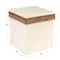Household Essentials Versatile Boucle Ottoman with Hidden Storage